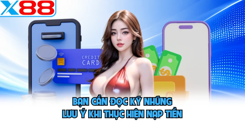 Bạn cần đọc kỹ những lưu ý khi thực hiện nạp tiền