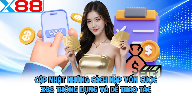 Cập nhật những cách nạp vốn cược X88 thông dụng và dễ thao tác 
