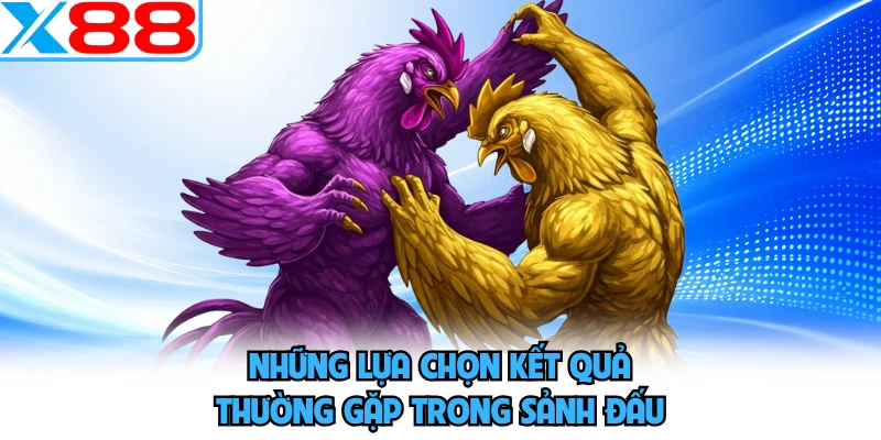 Những lựa chọn kết quả thường gặp trong sảnh đấu